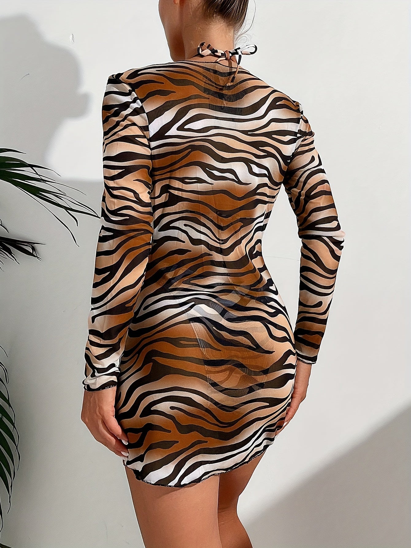 Women's Fashion Sexy Leopard Print Strap Three-Piece Sun Protection Suit